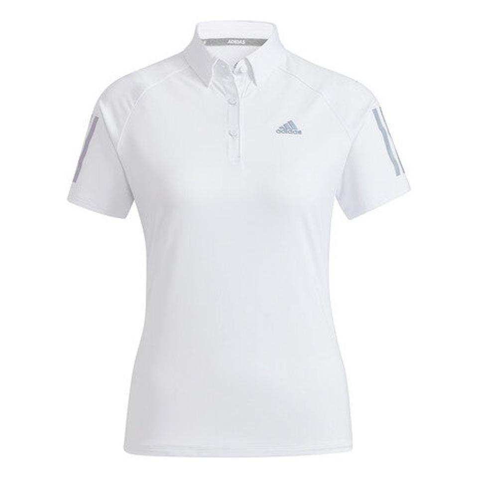 アディダス(adidas) ゴルフウェア ECO素材 スリーストライプス ストレッチボタンダウン 半袖ポロシャツ VS980-HB3618W (レディース)