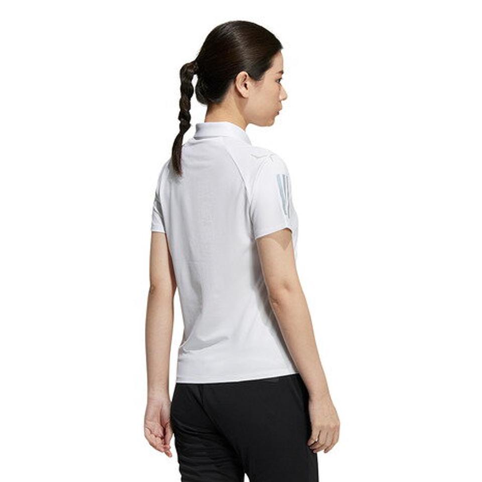 アディダス(adidas) ゴルフウェア ECO素材 スリーストライプス ストレッチボタンダウン 半袖ポロシャツ VS980-HB3618W (レディース)