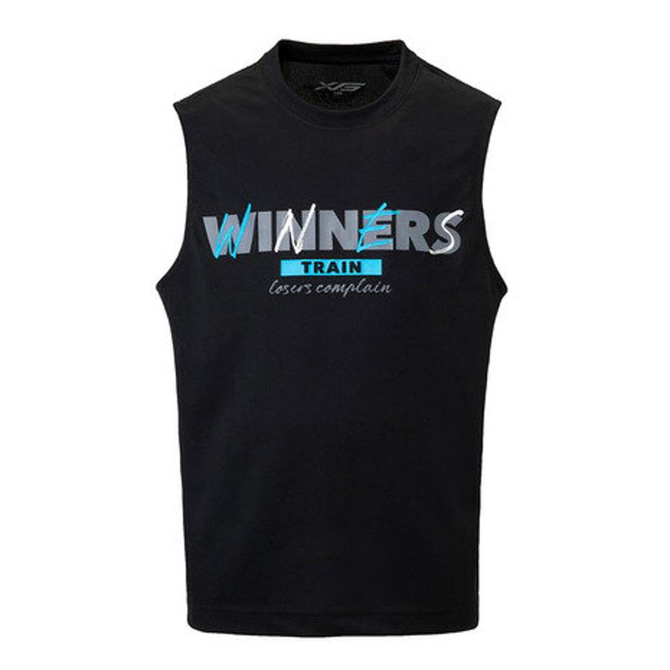 エックスティーエス(XTS) ドライプラス ジュニア メッセージグラフィックノースリーブシャツ 751G2CD7158 BLK (キッズ)