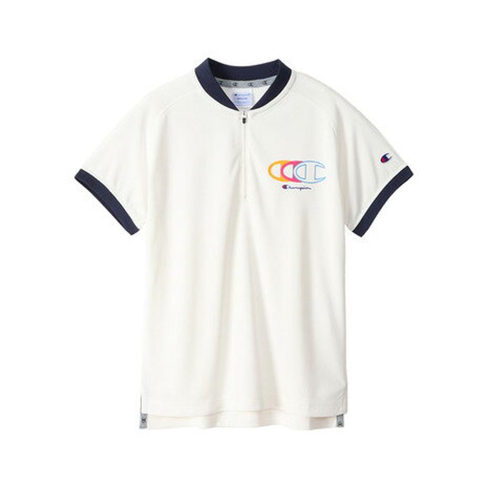 チャンピオン(CHAMPION) ハーフジップポロシャツ CW-VG307 010 (レディース)