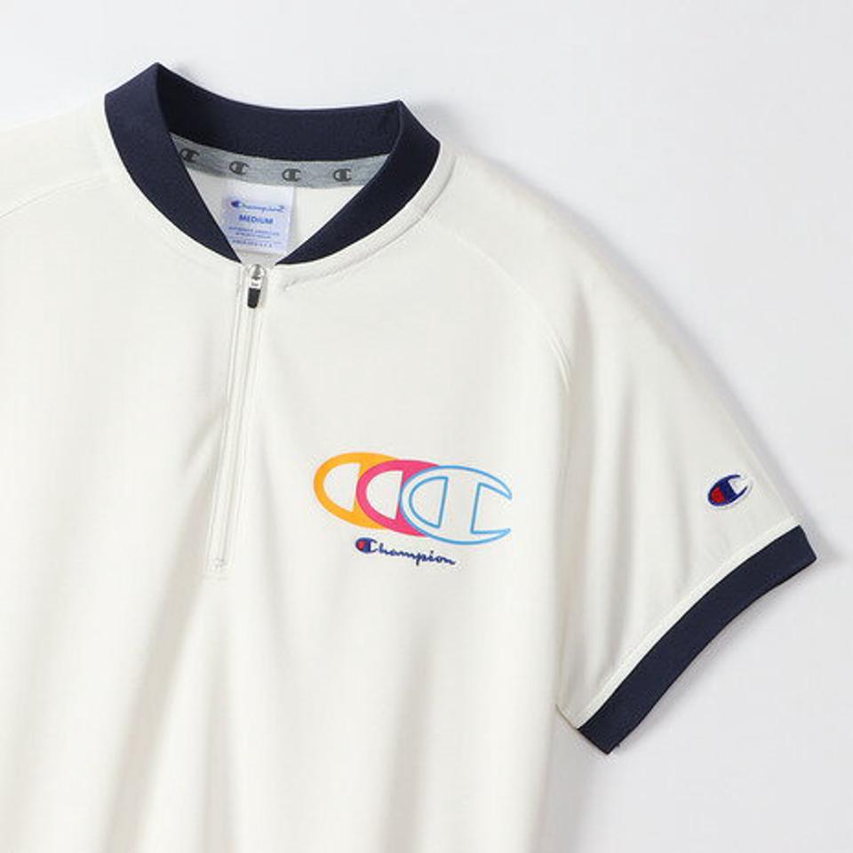 チャンピオン(CHAMPION) ハーフジップポロシャツ CW-VG307 010 (レディース)