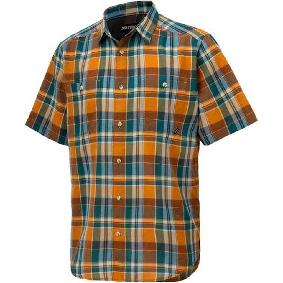 マーモット(Marmot) 半袖シャツ シーエルプラッドハーフスリーブシャツ TOMRJA74 GR チェック柄 トップス カジュアル アウトドア キャンプ スポーツ (メンズ)