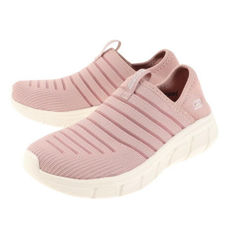 スケッチャーズ（SKECHERS）（レディース） ボブス B フレックス グルーブ ブリーズ ブラック ピンク 117106 カジュアルシューズ スニーカー スリッポン