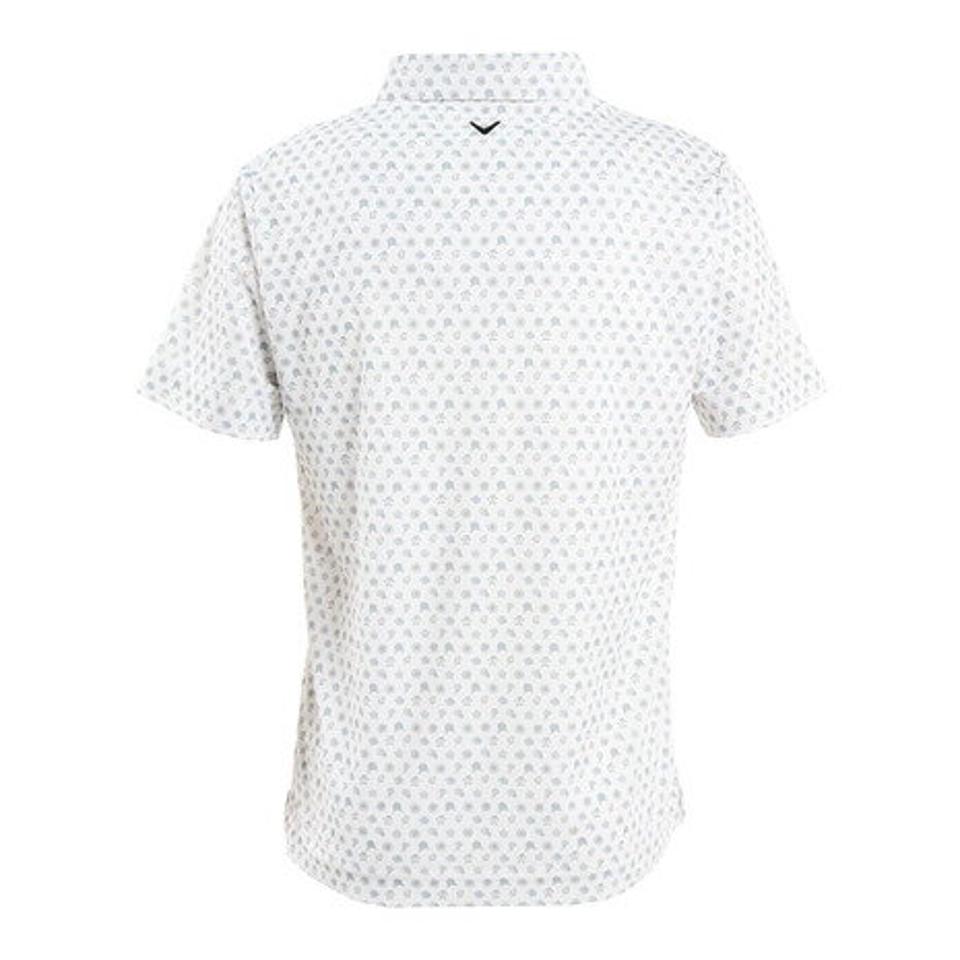 キャロウェイ(CALLAWAY) ゴルフウェア スモールフラワープリント鹿の子 半袖シャツ C22134113-1030 (メンズ)