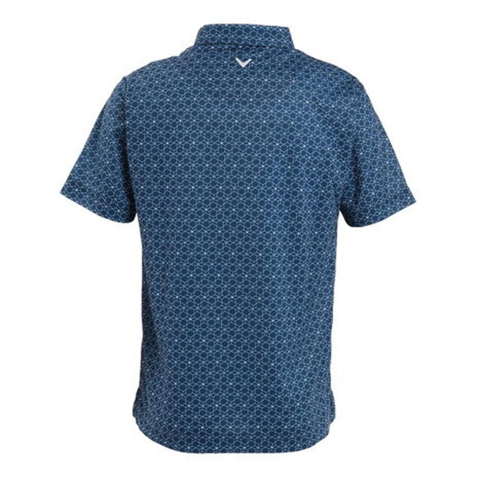 キャロウェイ(CALLAWAY) ゴルフウェア 幾何学フラワープリント鹿の子B.D 半袖シャツ C22134105-1120 (メンズ)
