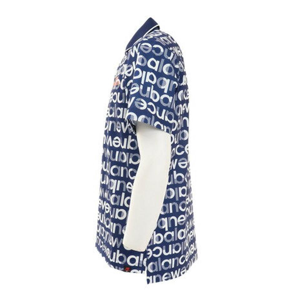 ニューバランス(new balance) ゴルフウェア 吸汗速乾 ロゴタイポグラフィ 半袖ポロシャツ 012-2160005 (メンズ)