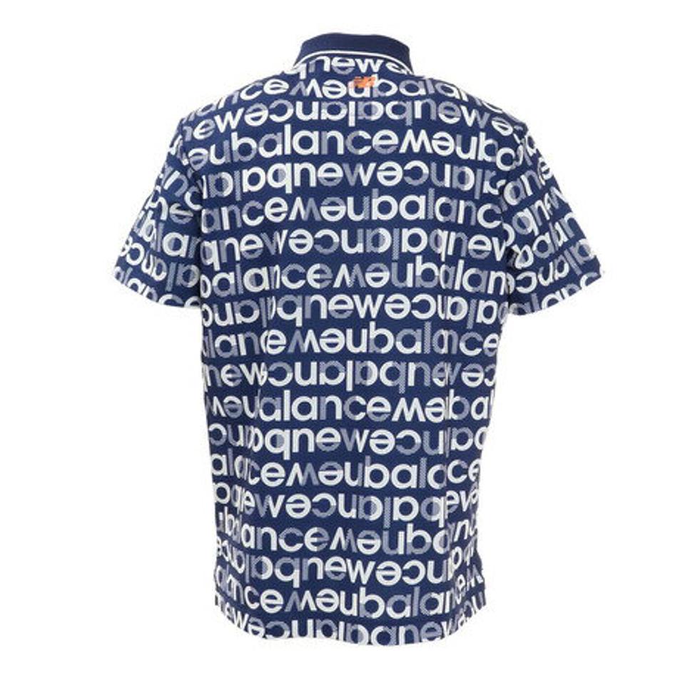 ニューバランス(new balance) ゴルフウェア 吸汗速乾 ロゴタイポグラフィ 半袖ポロシャツ 012-2160005 (メンズ)
