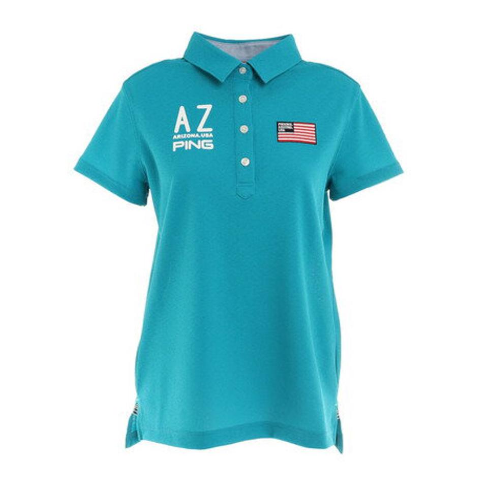 ピン(PING) ゴルフウェア 吸汗速乾 ドライ 快適♪ ポリエステル鹿の子 半袖ポロシャツ 622-2160402 (レディース)