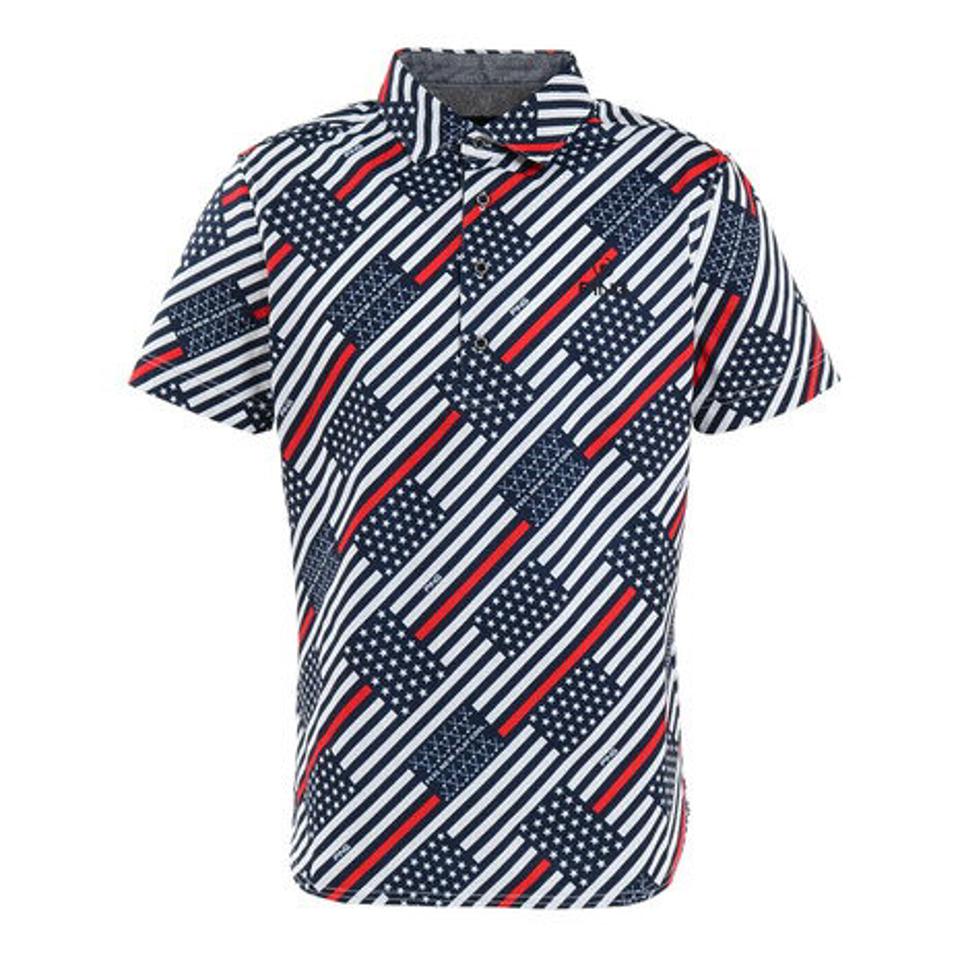 ピン(PING)(メンズ) ゴルフウェア 吸汗速乾 ひんやり ドライポリエステル ストレッチ鹿の子 半袖ポロシャツ 621-2160401