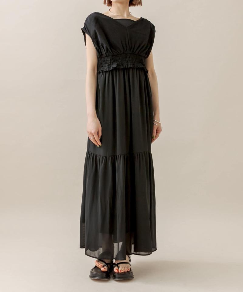 【SETアイテム】[mline]シフォンキャミワンピースSET