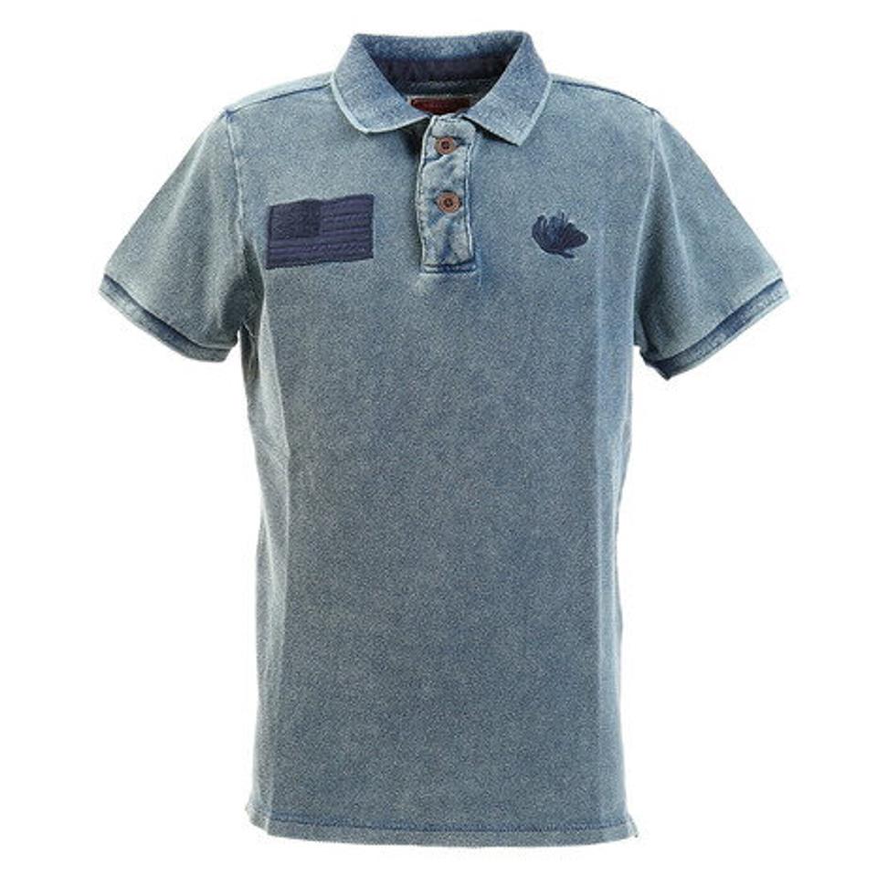 エルケクス(ELKEX) インディゴ DYED ロゴ ポロシャツ 881EK0FQ3290BLU オンライン価格 (メンズ)