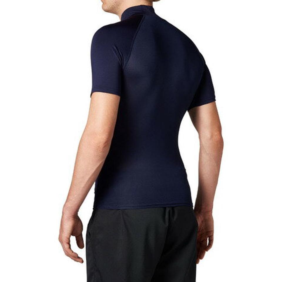 アンダーアーマー(UNDER ARMOUR)(メンズ)野球 アンダーシャツ 半袖 ヒートギア アーマーコンプレッション モック 1313256 MDN BB ネイビー