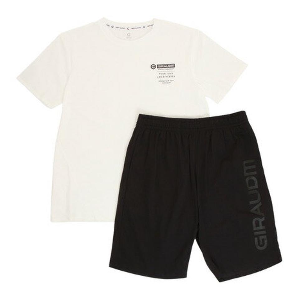 ジローム(GIRAUDM) ドライ 吸汗速乾 UVカット テッククロス Tスーツ 863GM1SD6720 WHT Tシャツ&ハーフパンツセット (メンズ)