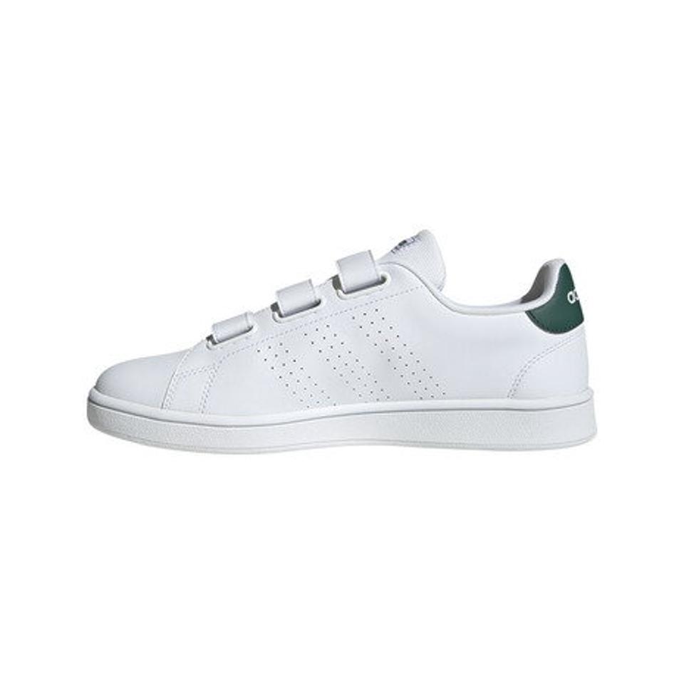 アディダス（adidas）（メンズ）アドバンコート ベース ベルクロ 白 ホワイト グリーン GX0723 通学 学生 スニーカー スポーツシューズ トレーニング