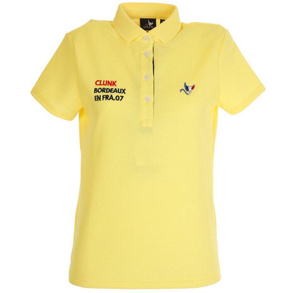 クランク(CLUNK) ゴルフウェア ワッフルロゴポロシャツ CL5HUG61 YEL (レディース)