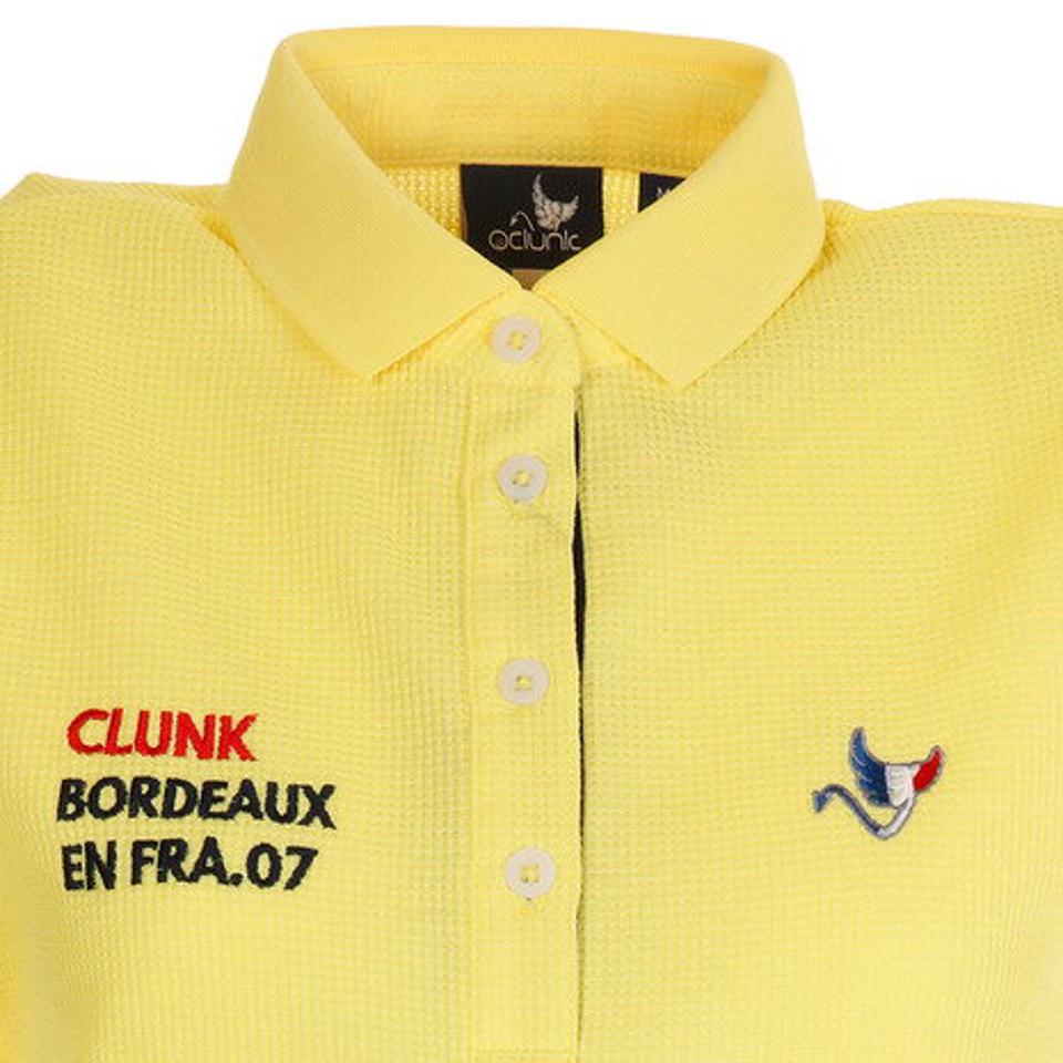 クランク(CLUNK) ゴルフウェア ワッフルロゴポロシャツ CL5HUG61 YEL (レディース)