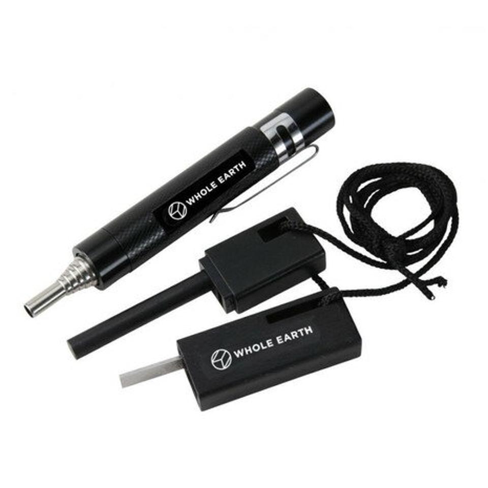 ホールアース(Whole Earth) 在庫限り 火吹き棒&ファイヤースターター WE23DZ81 BLK 焚き火 火おこし 薪 キャンプ アウトドア