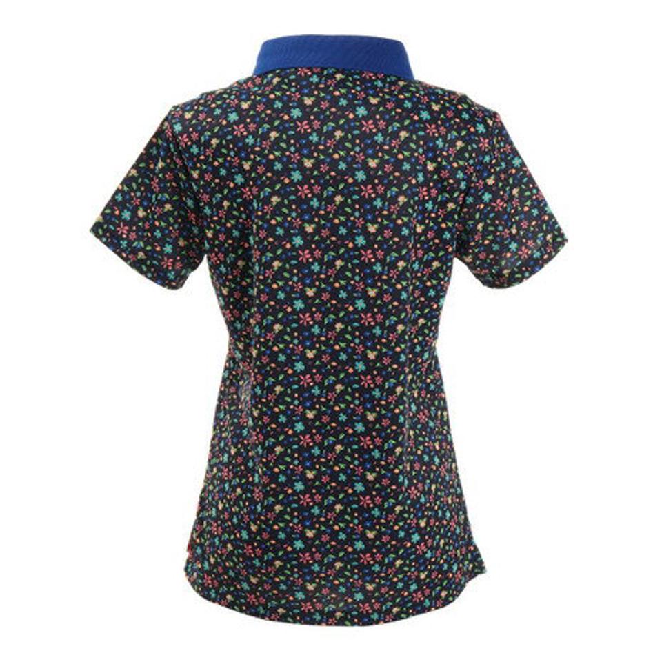 クランク(CLUNK) ゴルフウェア フラワープリントポロシャツ CL51UG09 NVY (レディース)