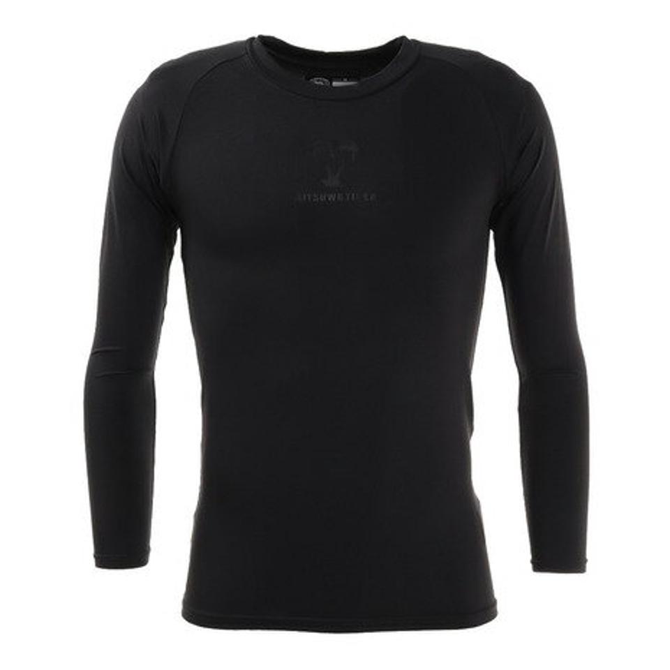 美津和タイガー(mitsuwa-tiger) 野球 コンプレッションラウンドネック 長袖アンダーシャツ MT7KSA99-090 (メンズ)