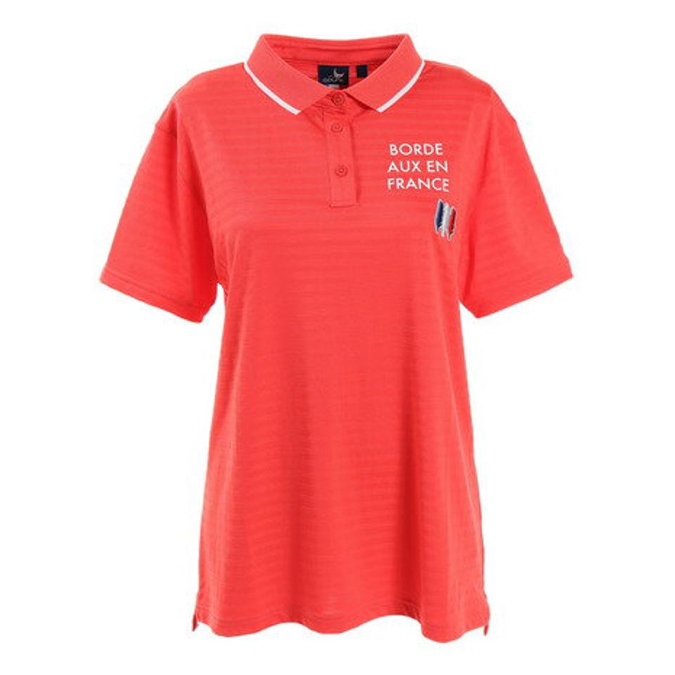 クランク(CLUNK) ゴルフウェア レディース ボーダージップポロシャツ CL51UG05 PNK (レディース)