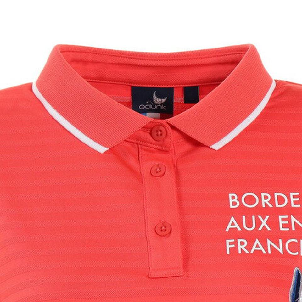 クランク(CLUNK) ゴルフウェア レディース ボーダージップポロシャツ CL51UG05 PNK (レディース)