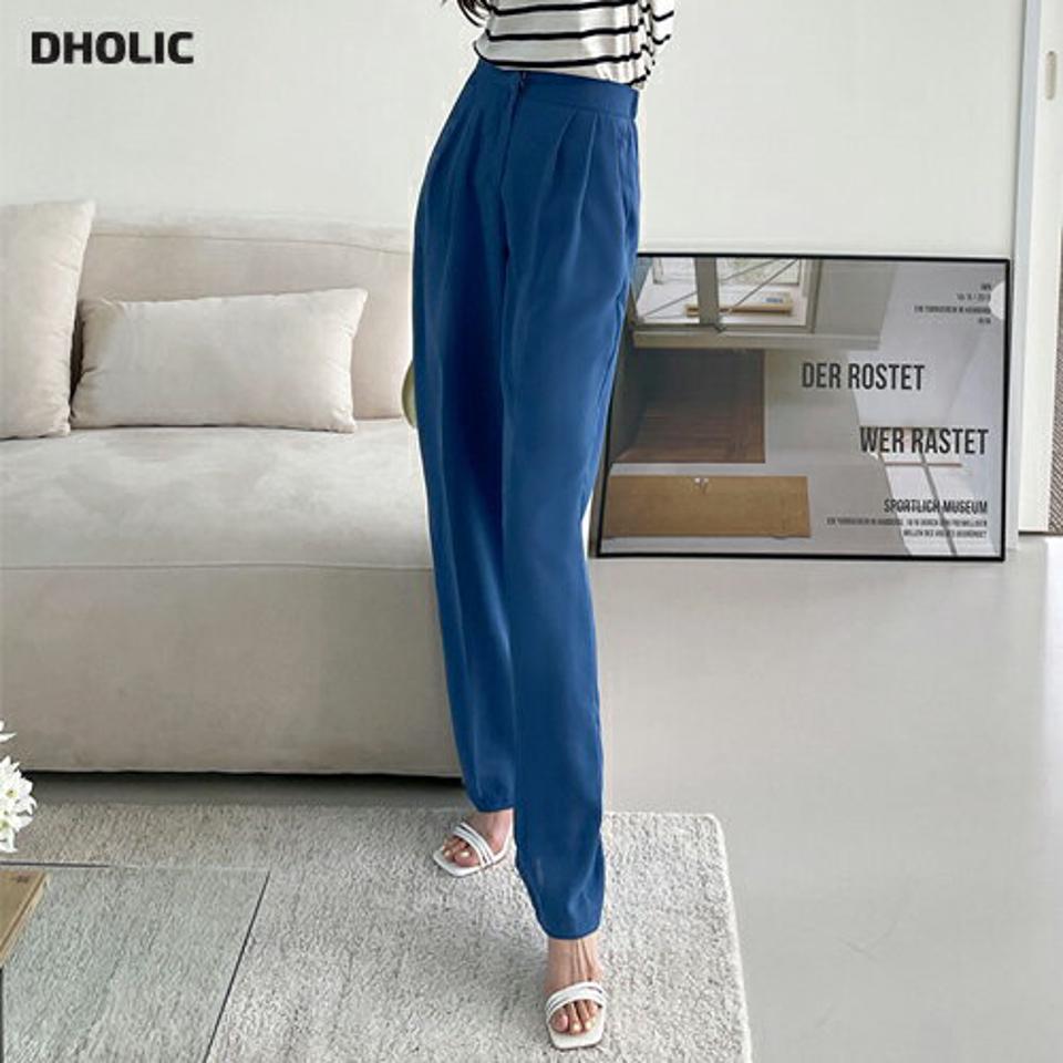 ツータックワイドスラックス・全3色・t00611 レディース 【pt】スラックス パンツ ロング丈 単色 無地 シンプル ベーシック ワイド 体型カバー ゆったり オフィスカジュアル カラーパンツ 春 夏 カジュアル 大人 韓国ファッション ハイホリHIHOLLI