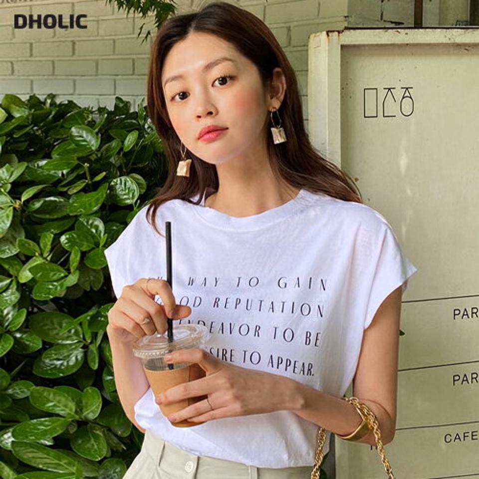 レタリングフレンチスリーブTシャツ・全3色・b67508 レディース 【tops】トップス Tシャツ ショートスリーブ フレンチスリーブ レタリング ロゴ カジュアル ロゴT 二の腕カバー ラフ ラウンドネック 春 夏 韓国ファッション