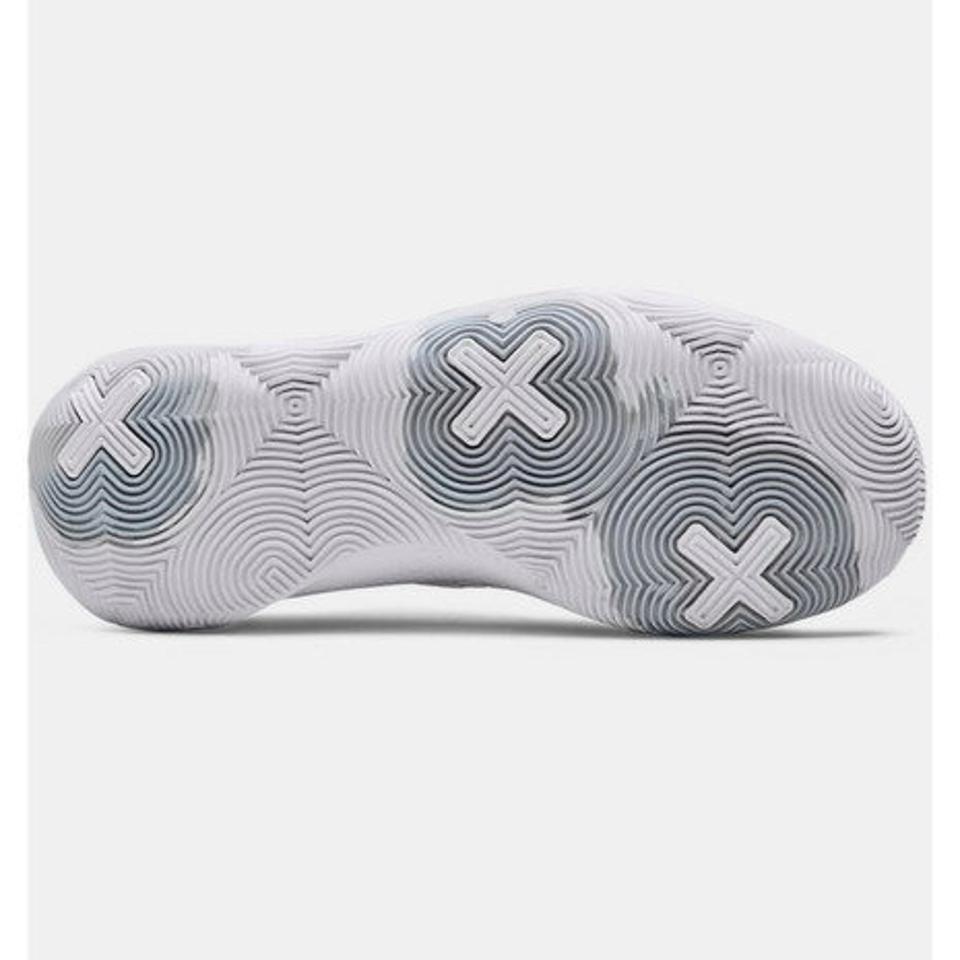 アンダーアーマー（UNDER ARMOUR） バスケットシューズ スポーン 3 3023738 WHT/WHT/STL BK バッシュ 白 （メンズ、レディース）