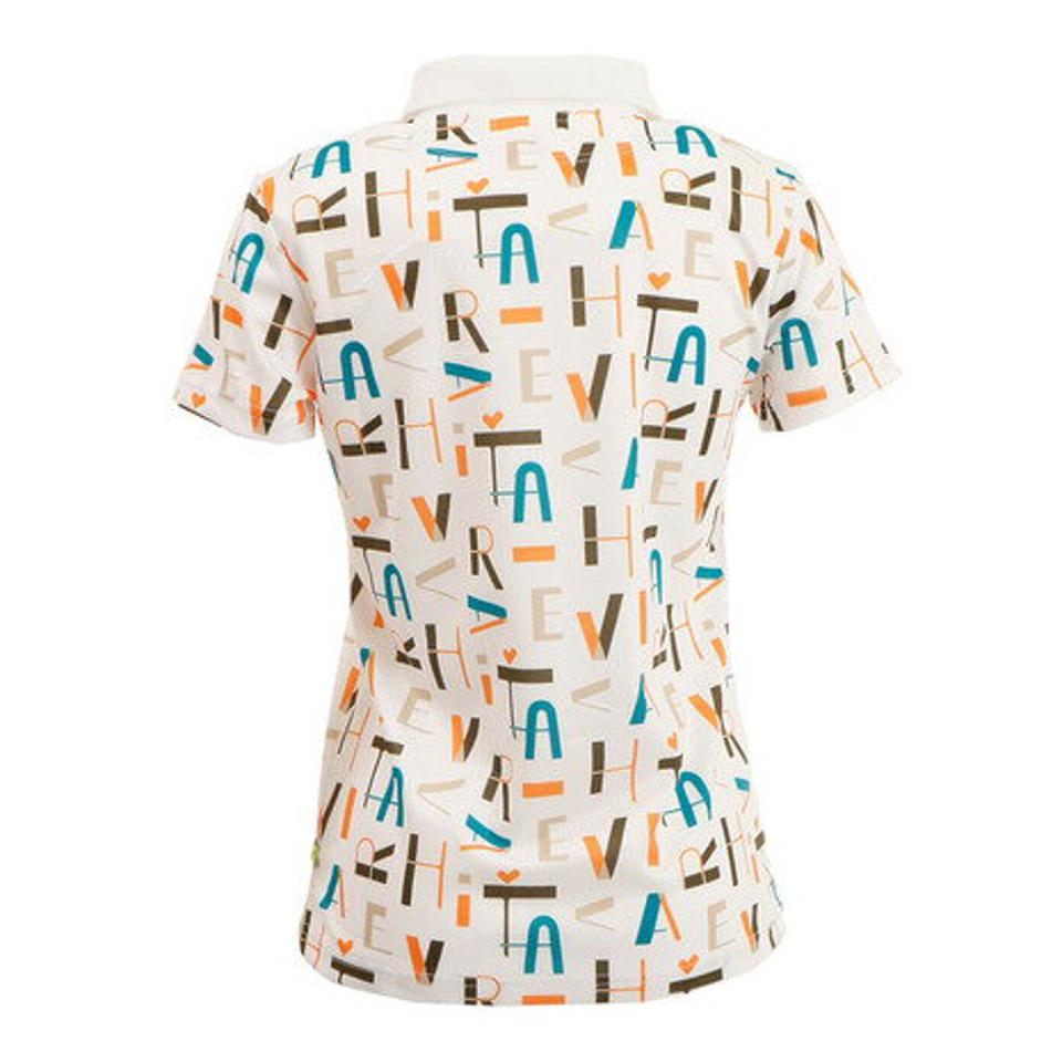 ビバハート(VIVA HEART) ゴルフウェア 吸汗速乾 ドライ 快適♪ テクスチャード タイポプリント 半袖ポロシャツ 012-26340-035 (レディース)