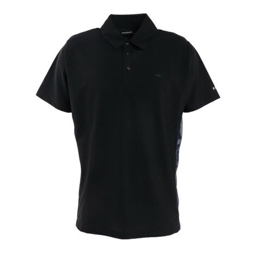 1PIU1UGUALE3 RELAX(1PIU1UGUALE3 RELAX) ゴルフウェア 軽快 動きやすい スーパーストレッチ サイドメッシュロゴ 半袖ポロシャツ USH-22006 navy (メンズ)