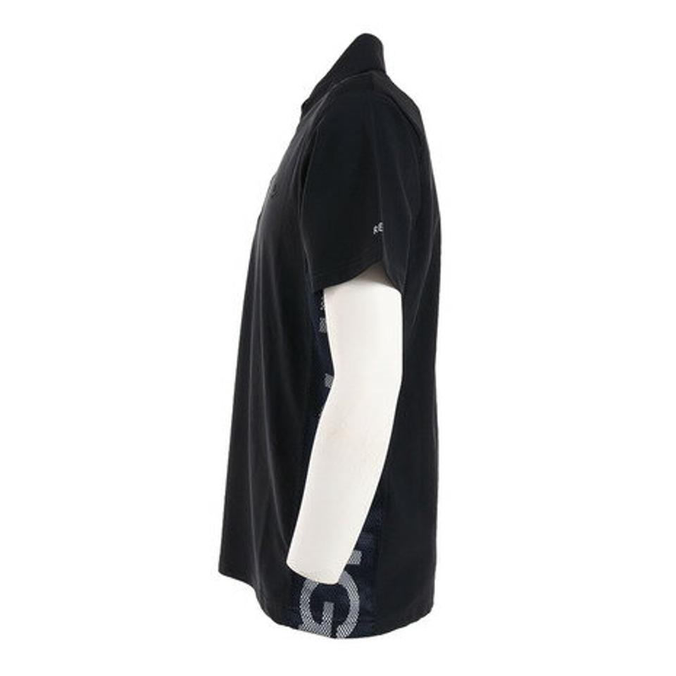 1PIU1UGUALE3 RELAX(1PIU1UGUALE3 RELAX) ゴルフウェア 軽快 動きやすい スーパーストレッチ サイドメッシュロゴ 半袖ポロシャツ USH-22006 navy (メンズ)