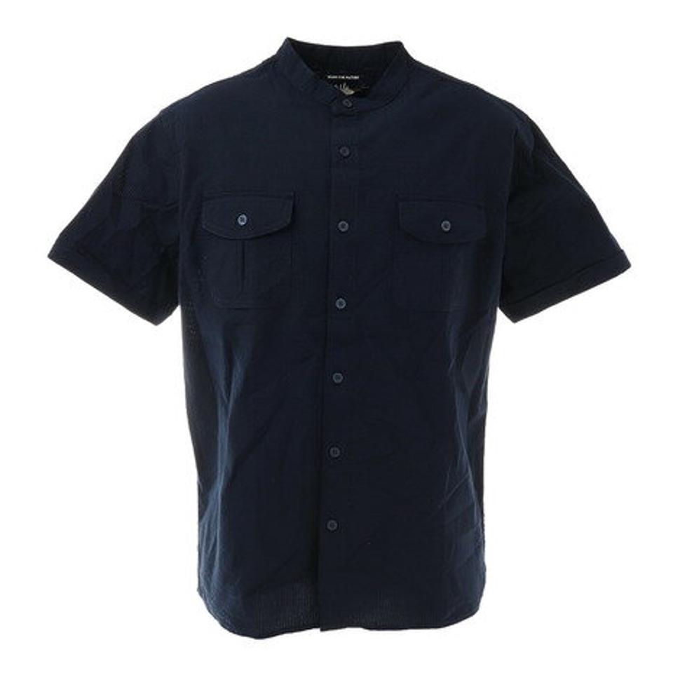 エルケクス(ELKEX) STAND COLLAR シャツ 881EK1CG6285 NVY (メンズ)