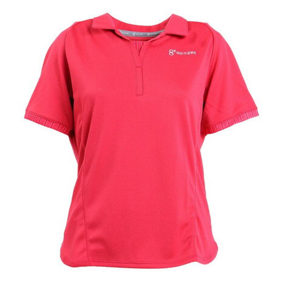 【5/25限定 エントリー&3点以上ご購入でP最大10倍】ウィッテム(HUITIEME) テニスウェア レディース ドライプラス ストライプ ポロシャツ HU19F03LS733155PNK (レディース)