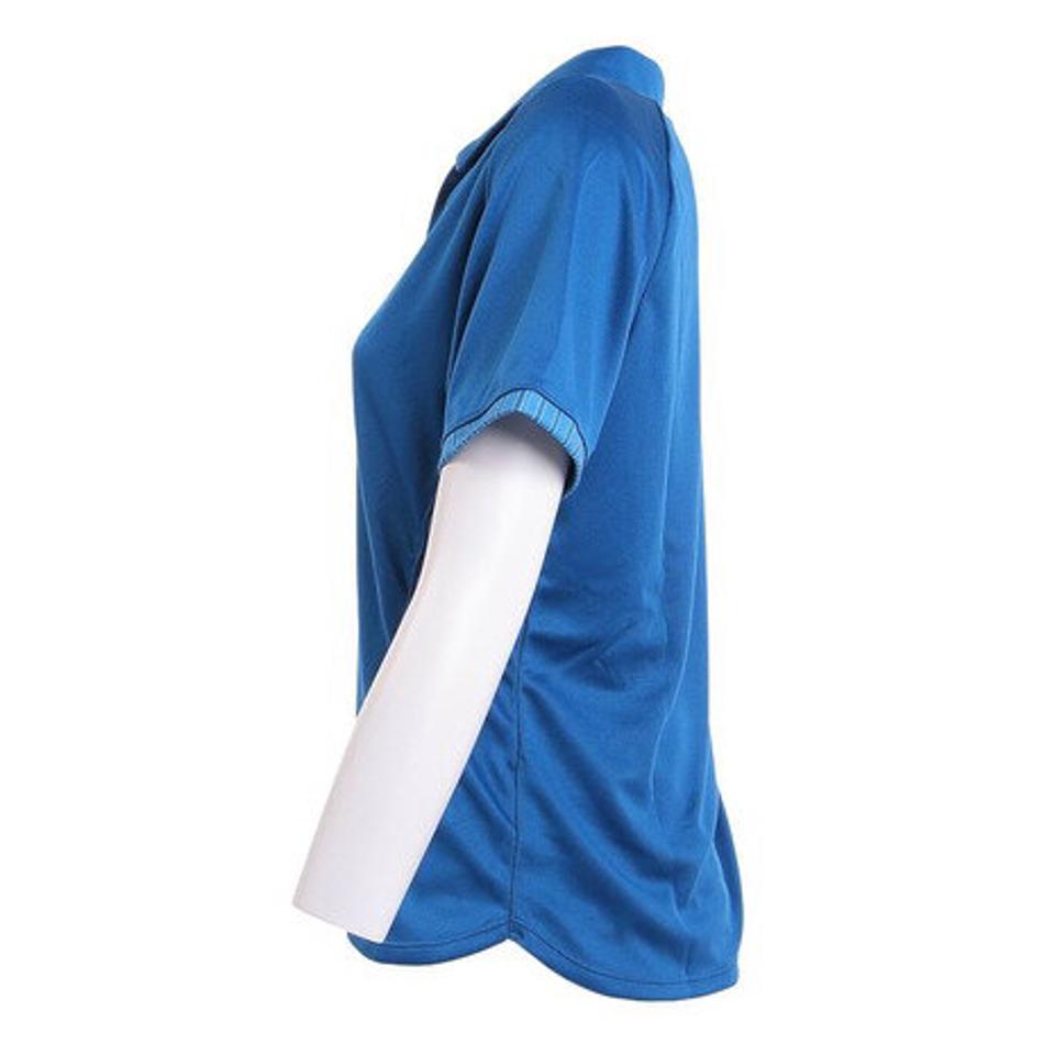 【5/25限定 エントリー&3点以上ご購入でP最大10倍】ウィッテム(HUITIEME) テニスウェア レディース ドライプラス ストライプ ポロシャツ HU19F03LS733155BLU (レディース)