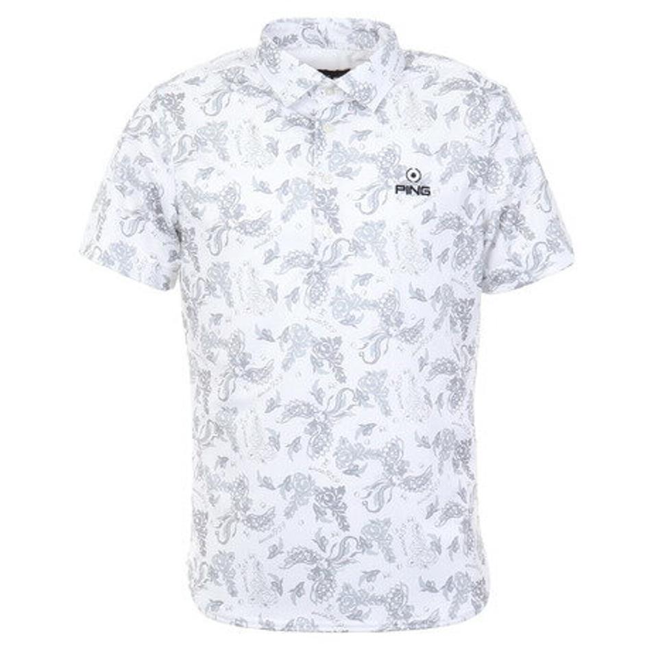 ピン(PING) ゴルフウェア 吸汗速乾 高通気 ドライポリエステル ストレッチカノコ 半袖ポロシャツ 621-2160402-030 (メンズ)