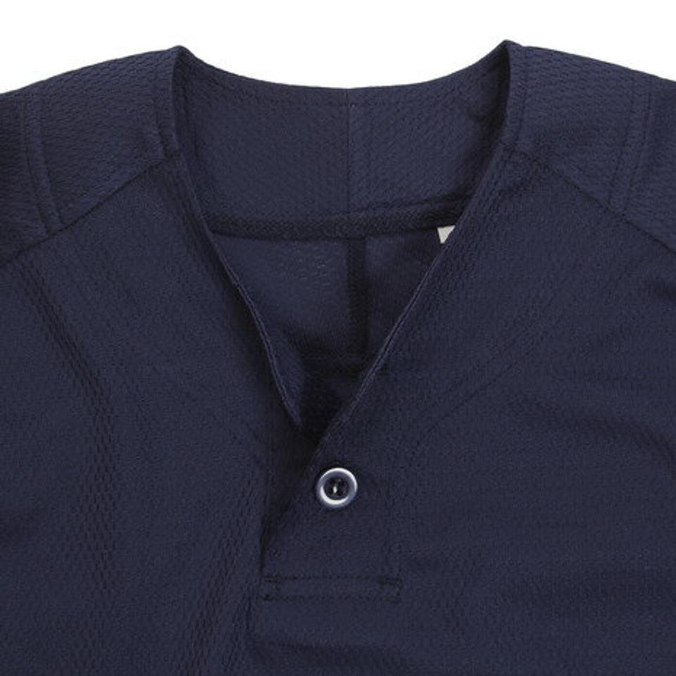 エックスティーエス(XTS)(キッズ)野球 ユニフォーム ジュニア キッズ 2ボタンメッシュシャツ 練習着 724G9ES4046J ネイビー