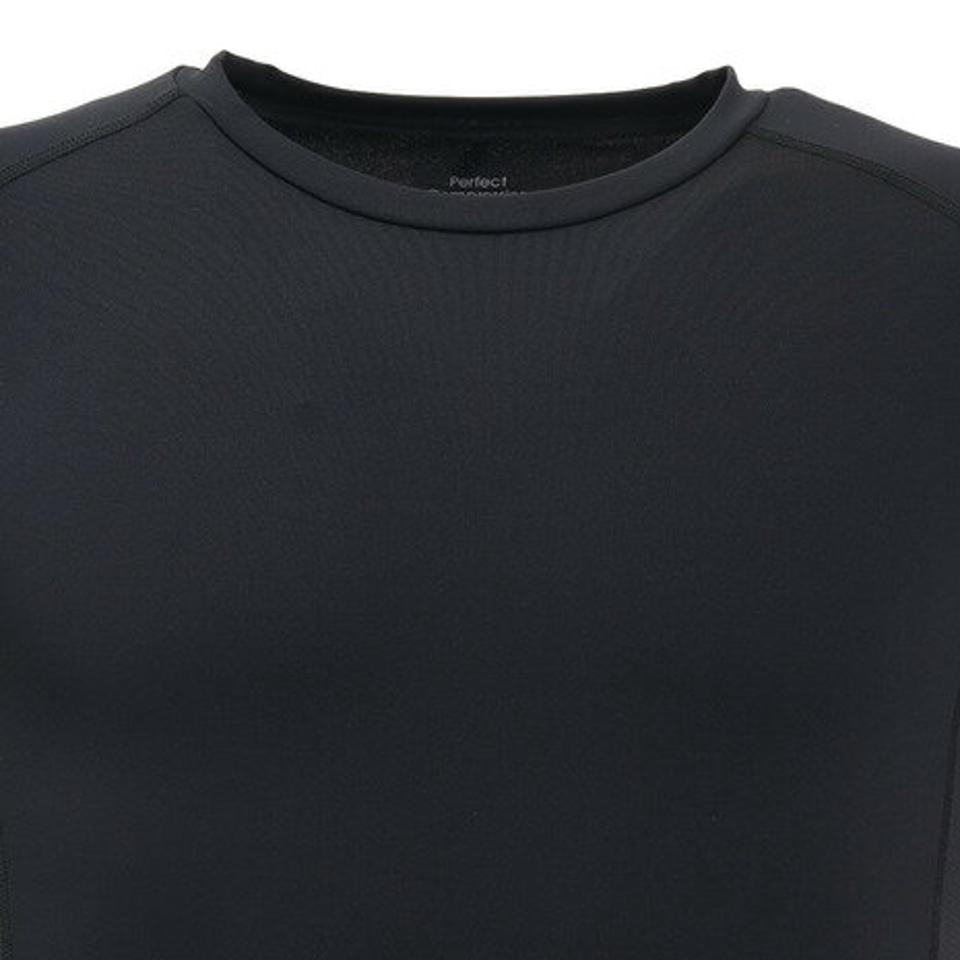 パフォーマンスギア(PG)(メンズ)テニスウェア ドライプラス 抗菌 ストレッチ丸首長袖シャツ 732PG1ES4986 BLK