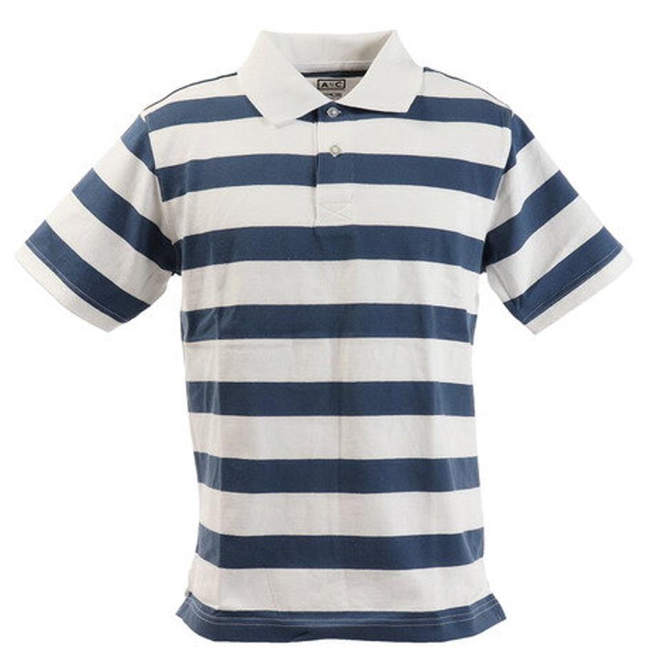 エーシーピージー(ACPG) リブ襟 半袖ポロシャツ 871PA0BGI3137WHXBL (メンズ)