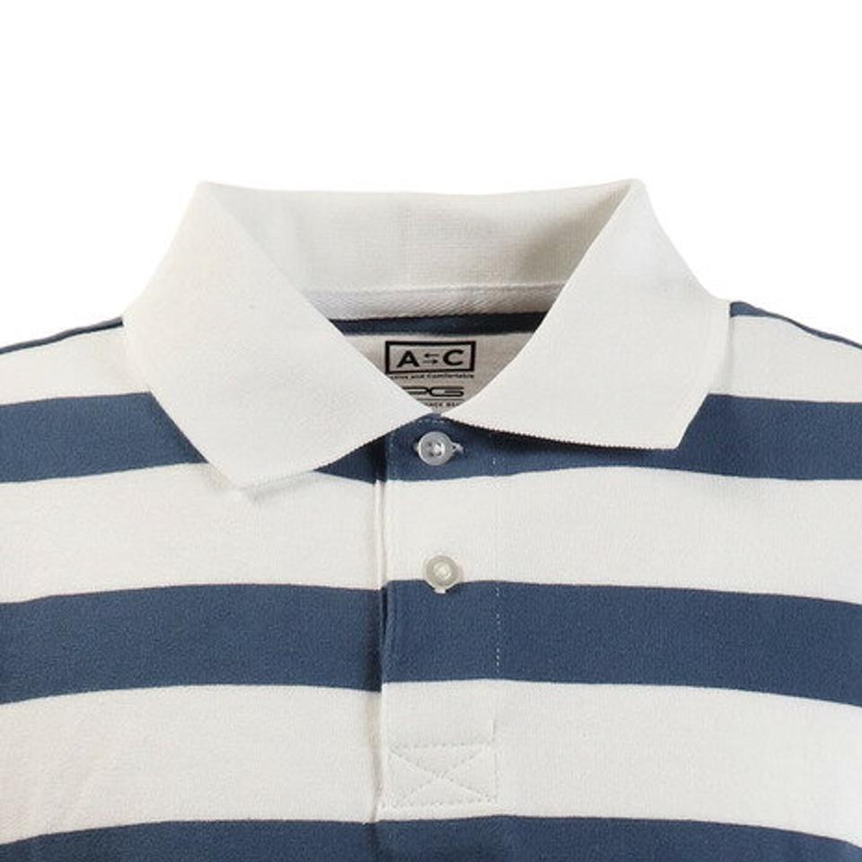 エーシーピージー(ACPG) リブ襟 半袖ポロシャツ 871PA0BGI3137WHXBL (メンズ)