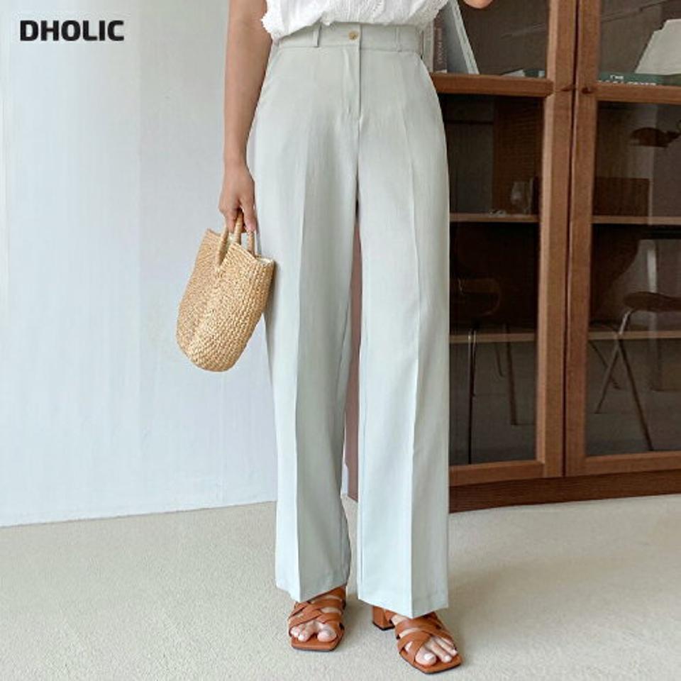 セミワイドスラックス・全3色・t01019 レディース 【pt】スラックス パンツ ズボン ロングパンツ ワイドパンツ 単色 無地 シンプル ベーシック 大人 きれいめ オフィスカジュアル カラーパンツ パステル ハイウエスト 春 夏 韓国ファッション