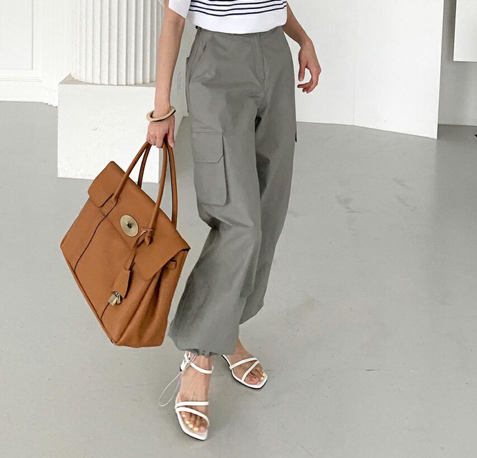 2WAYストリングパンツ・全2色・t72405 レディース 【pt】パンツ 2WAY ジョガーパンツ ラフ ワイド 単色 シンプル ストリング 体型カバー ゆったり 綿 コットン ロング丈 春 夏 韓スト カジュアル 韓国ファッション ハイホリHIHOLLI