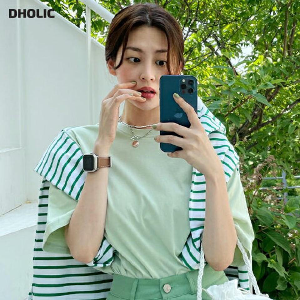 ボクシースリットTシャツ・全9色・t67155 レディース 【tops】トップス Tシャツ 半袖 ハーフスリーブ 単色 無地 シンプル ベーシック 大人 カジュアル ラフ パステル ゆったり ラウンドネック サイドスリット 春 夏 韓国ファッション
