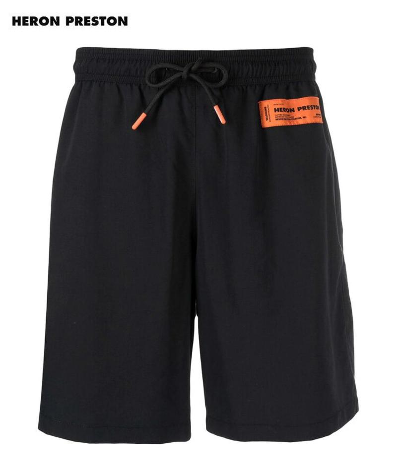HERON PRESTON ヘロン プレストン ショーツ メンズ NYLON SWIMSHORTS HMFS22-141 ブラック パンツ ボトムス スイムショーツ ハーフパンツ アクティブパンツ 送料無料