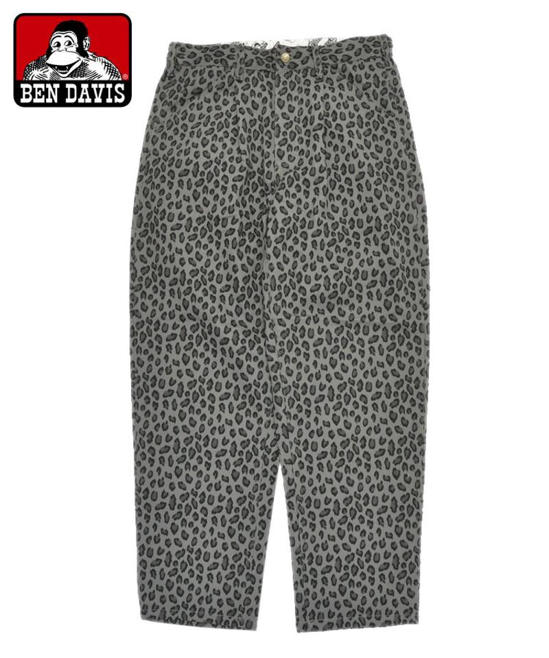 BEN DAVIS ベン デイビス メンズ パンツ ACTIVE WORKERS PANTS レオパード G-1180002 ワークパンツ ボトムス テーパード ペインター シェフパンツ 定番 ロゴ