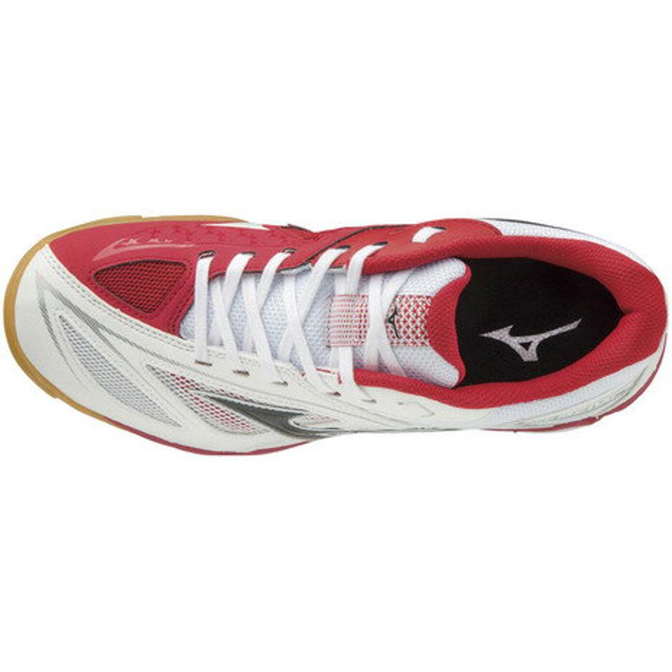 ミズノ（MIZUNO） 卓球シューズ ウエーブメダル 6 (WAVE MEDAL) 81GA191509 ホワイト×ブラック×レッド 男女兼用 （メンズ、レディース）