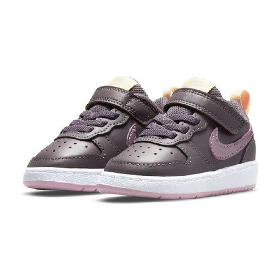 ナイキ（NIKE） コート バーロウ LOW 2 TDV ピンク ブラウン BQ5453-200 ベビー スニーカー スポーツシューズ 子供靴 運動 マジックテープ （キッズ）