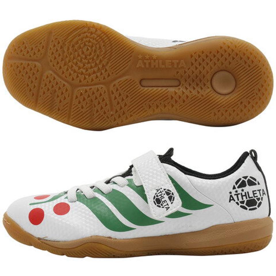 アスレタ（ATHLETA） ジュニアサッカーインドアトレーニングシューズ XE-279J WHT ベルクロ サッカーシューズ 室内 屋内 （キッズ）