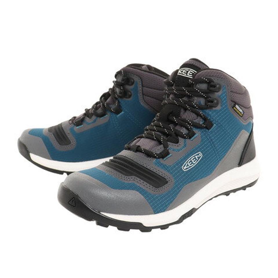 キーン（KEEN）（レディース）テンポフレックスミッドウォータープルーフ Blue Coral/Star White 1025465 防水ハイキングシューズ 登山靴 アウトドア 軽量