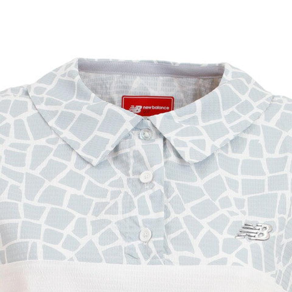 ニューバランス(new balance) ゴルフウェア シアサッカーメッシュ 半袖 カラーシャツ 012-1168502-021 (レディース)