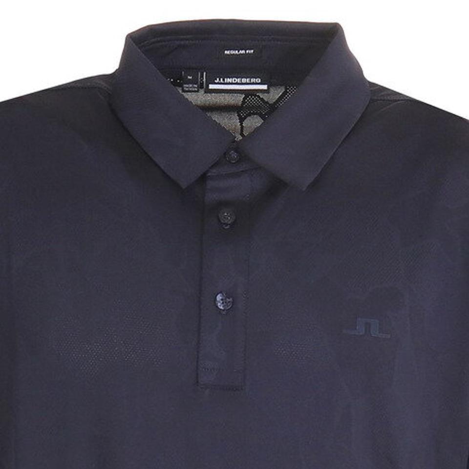 J.LINDEBERG(メンズ)ゴルフウェア ストレッチ スウェーデンカモ柄ポロシャツ レギュラーフィット 071-24442-098
